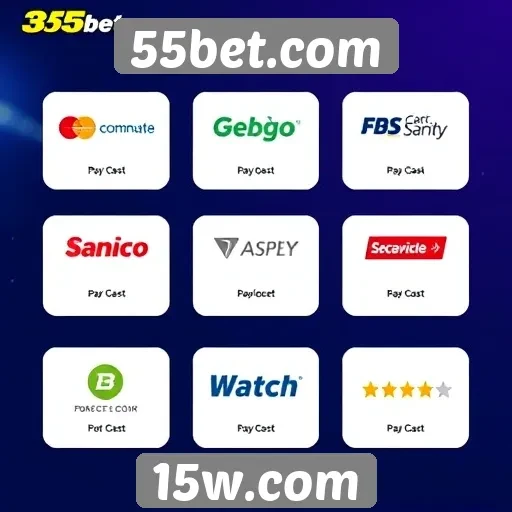 Plataformas de pagamento no 55bet.com